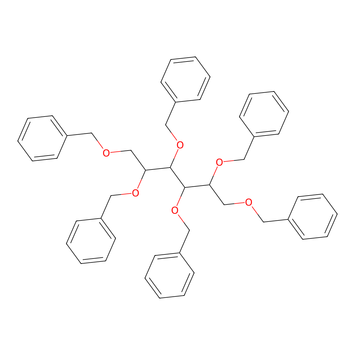 1,2,3,4,5,6-Hexabenzyloxy-hexane molecular structure, CAS 118895-86-6