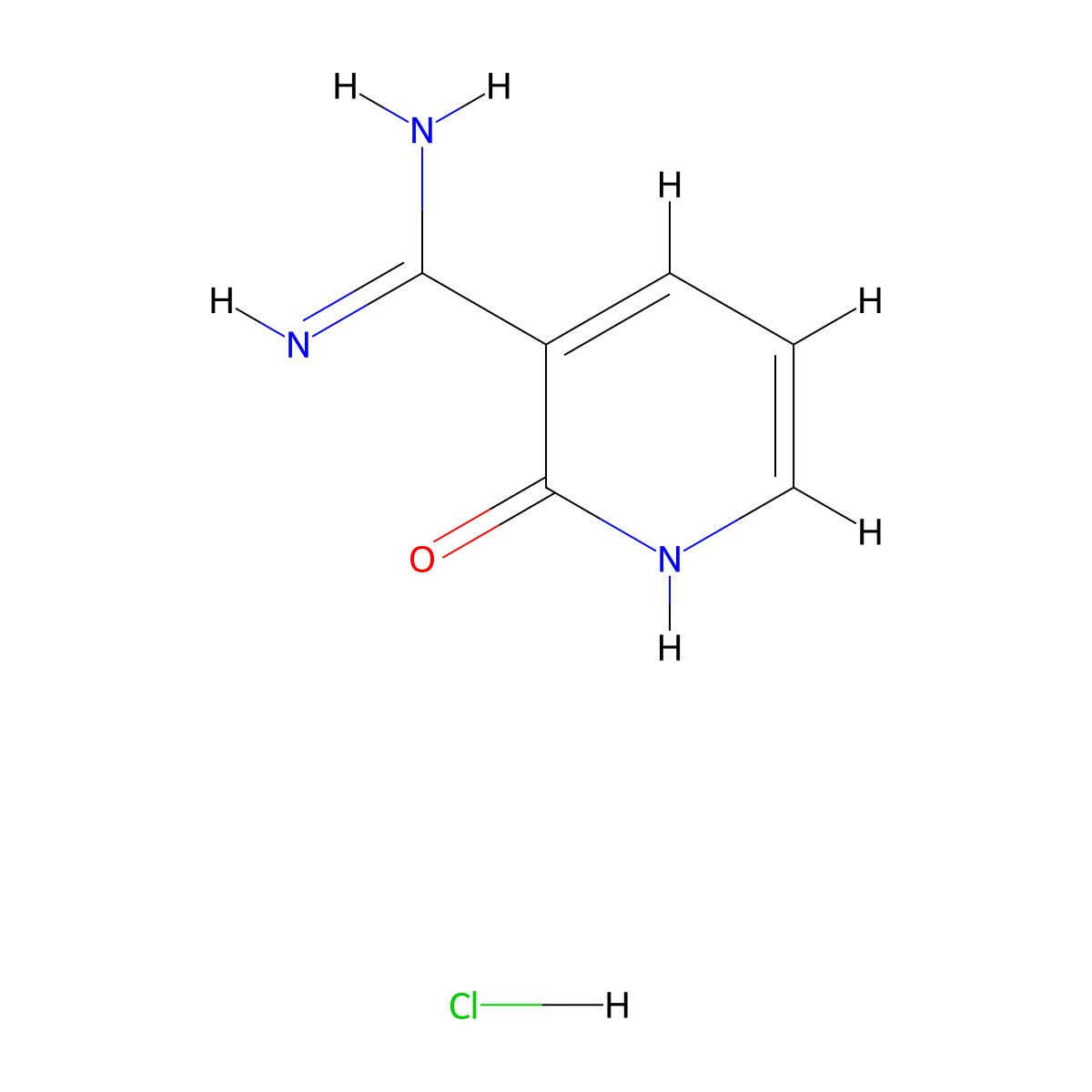 2-Hydroxy-3-pyridinecarboximidamide hydrochloride molecular structure, CAS 1188964-88-6