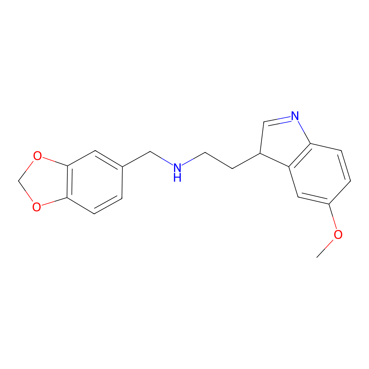 N-(1,3-benzodioxol-5-ylmethyl)-2-(5-methoxy-3H-indol-3-yl)ethanamine molecular structure, CAS 1188964-89-7