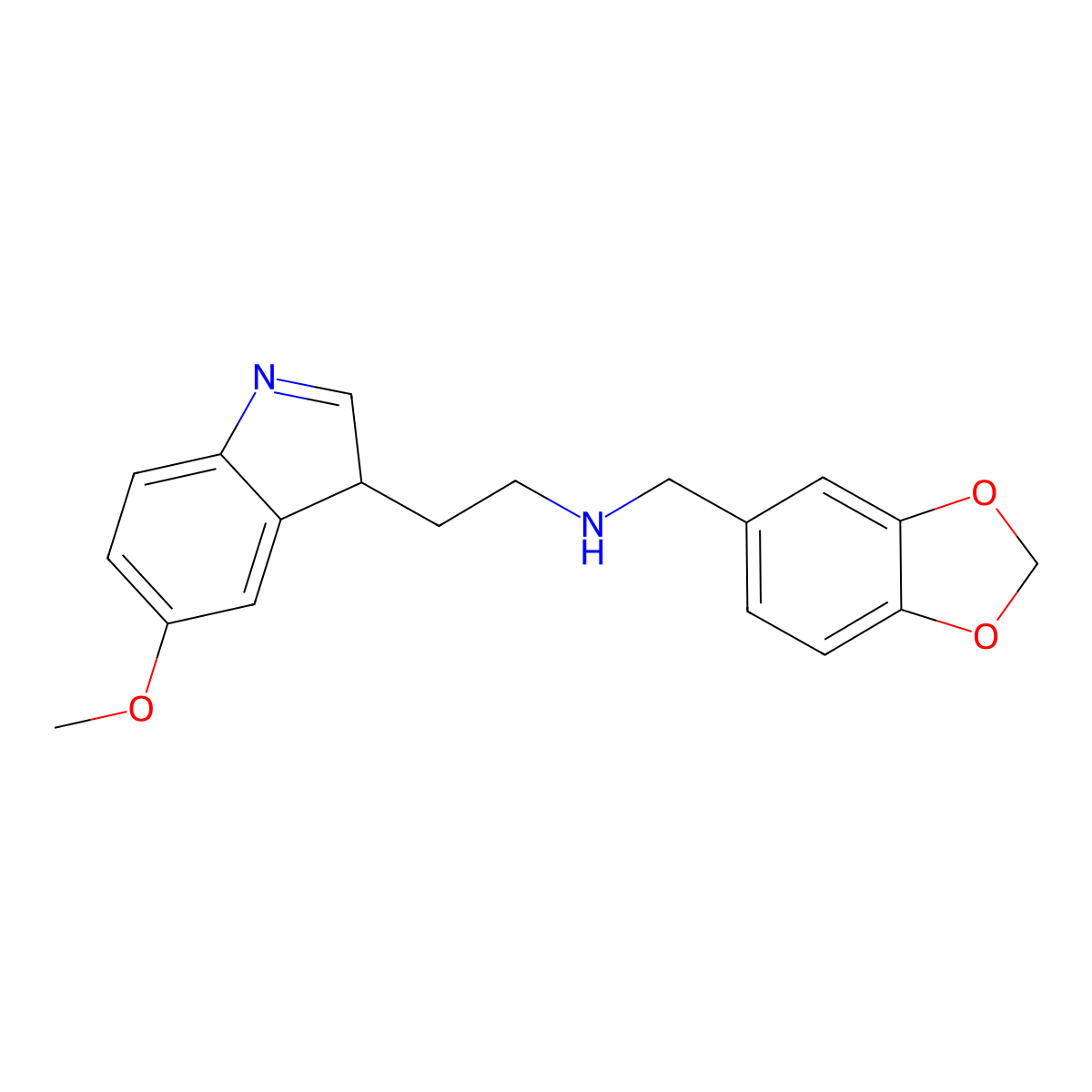 N-(1,3-benzodioxol-5-ylmethyl)-2-(5-methoxy-3H-indol-3-yl)ethanamine molecular structure, CAS 1188964-89-7