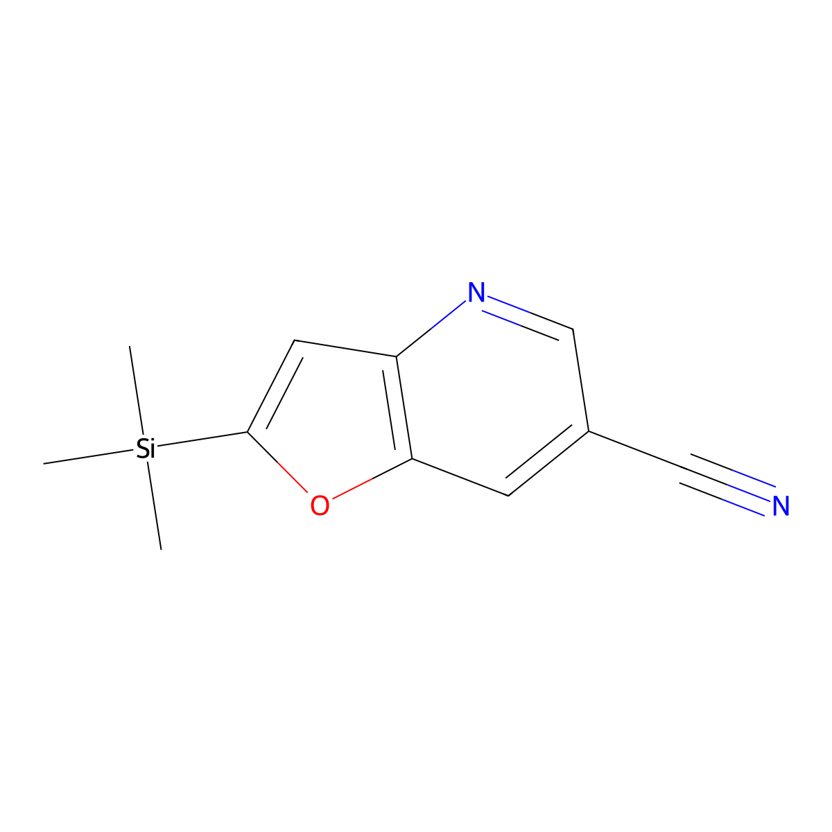 2-(Trimethylsilyl)furo[3,2-b]pyridine-6-carbonitrile molecular structure, CAS 1188988-30-8