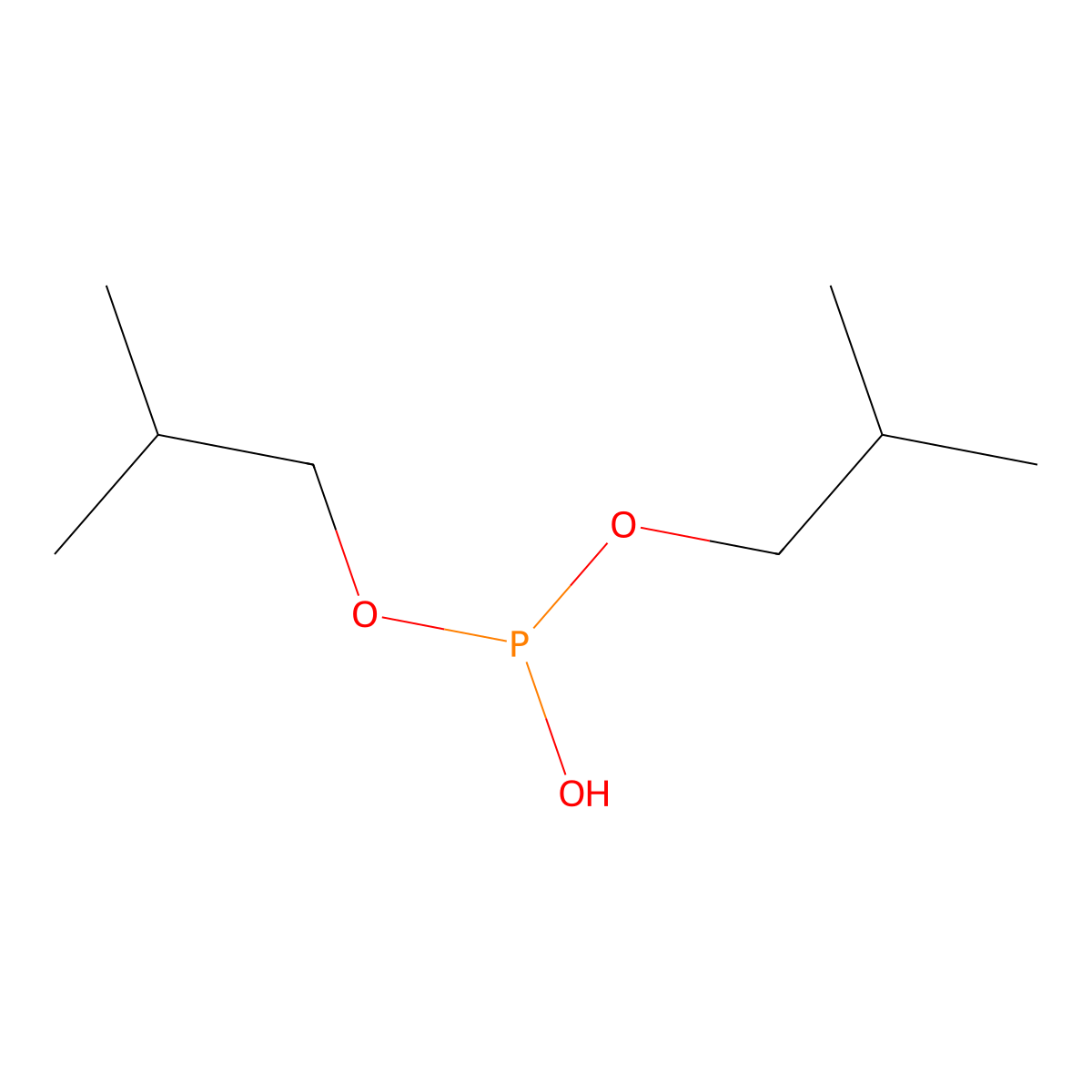 Diisobutyl hydrogen phosphite molecular structure, CAS 1189-24-8