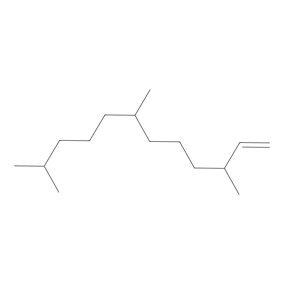 3,7,11-Trimethyl-1-dodecene molecular structure, CAS 1189-36-2