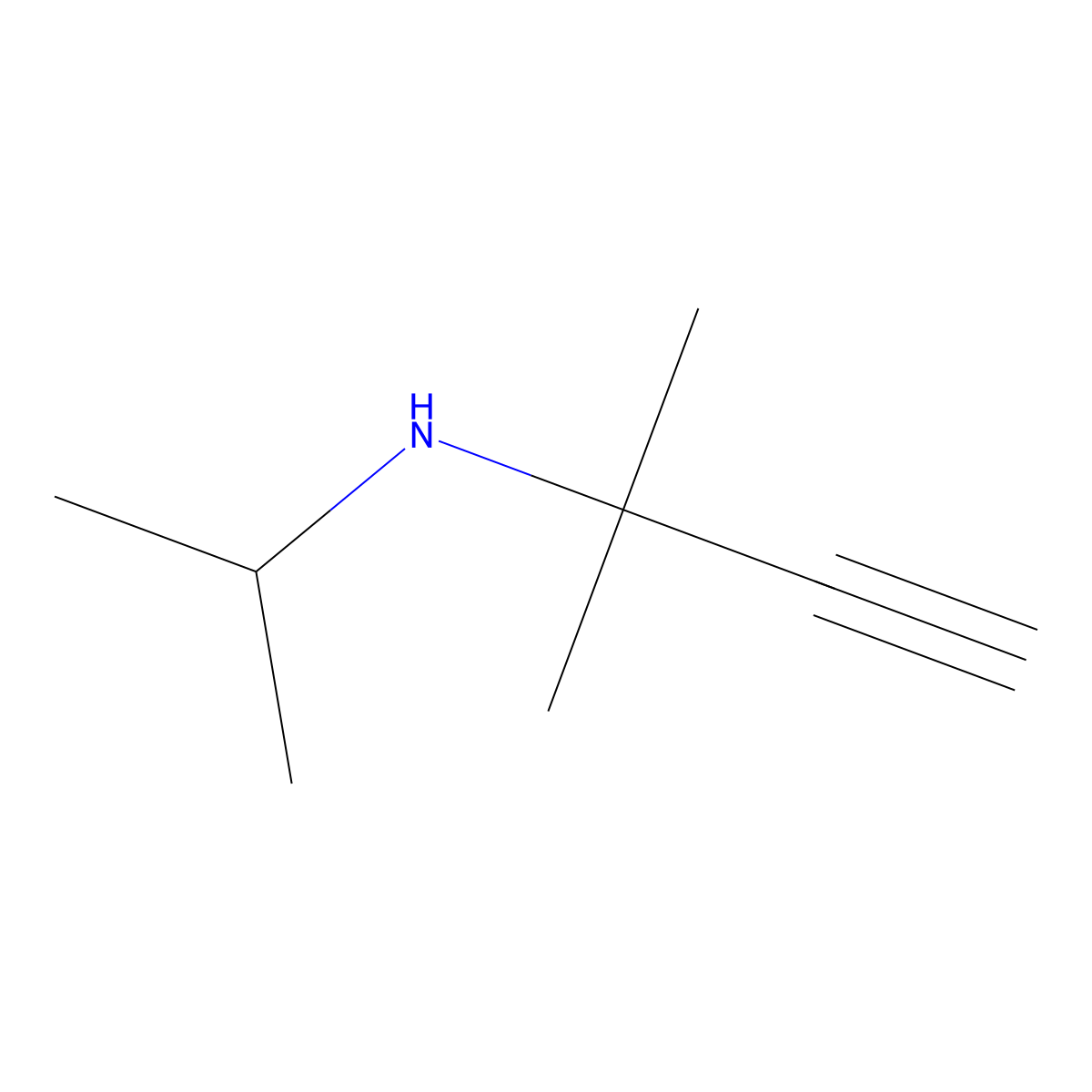(2-Methylbut-3-yn-2-yl)(propan-2-yl)amine molecular structure, CAS 1189-86-2