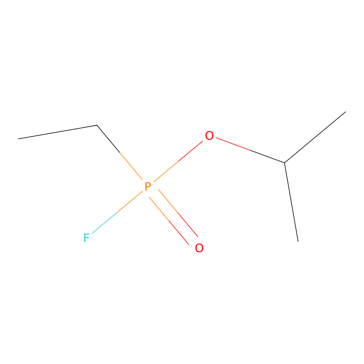 Ethylsarin molecular structure, CAS 1189-87-3