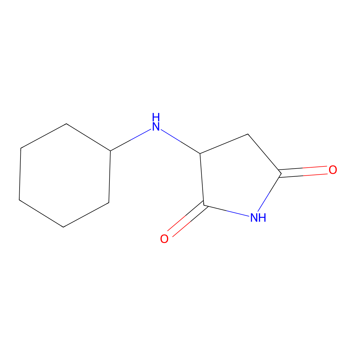 3-(Cyclohexylamino)pyrrolidine-2,5-dione molecular structure, CAS 1189013-16-8