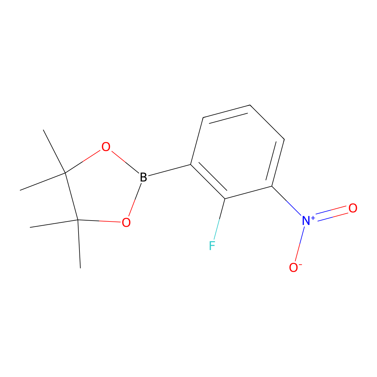 2-(2-Fluoro-3-nitrophenyl)-4,4,5,5-tetramethyl-1,3,2-dioxaborolane molecular structure, CAS 1189042-70-3