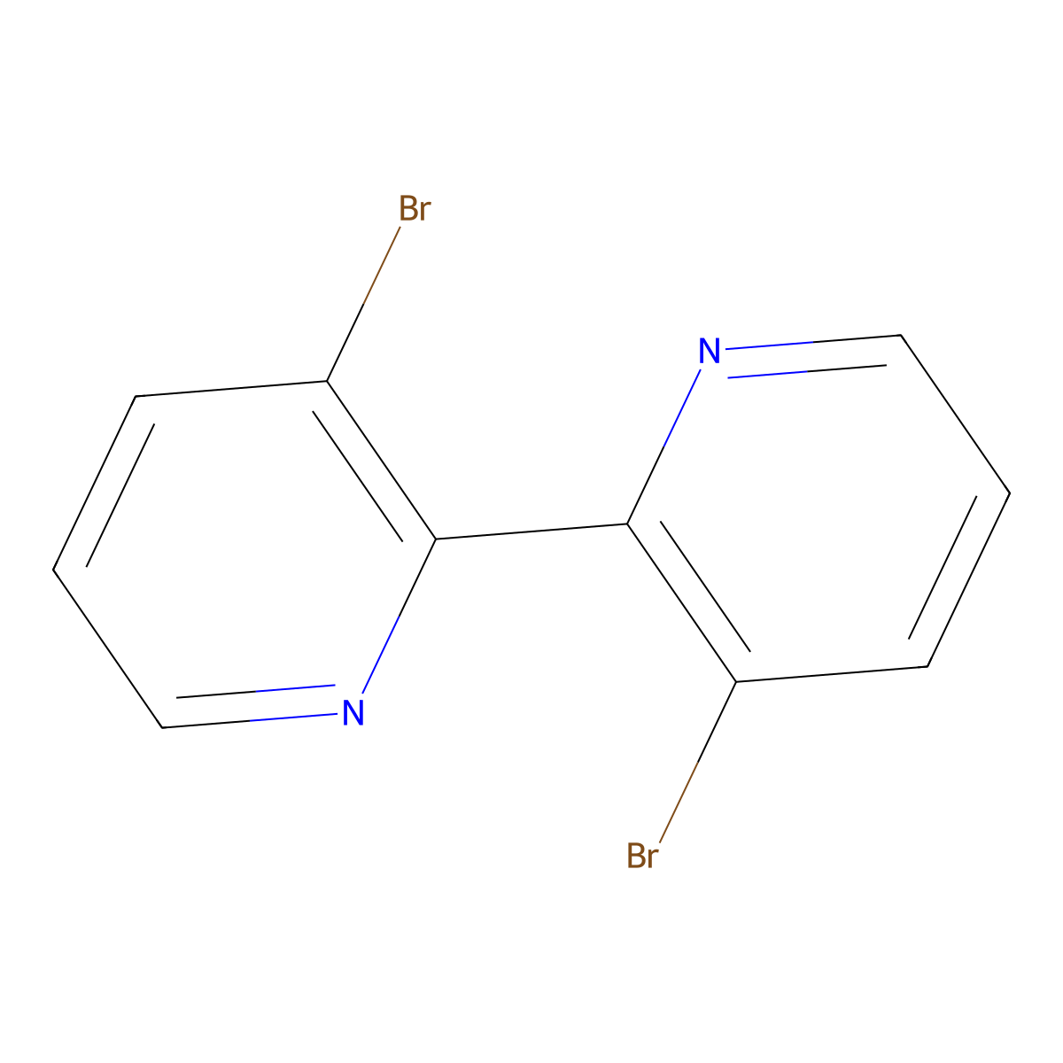 3,3'-Dibromo-2,2'-bipyridine molecular structure, CAS 1189043-17-1
