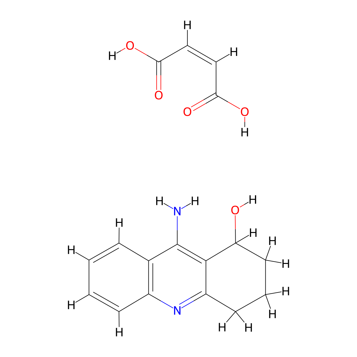 Velnacrine Maleate molecular structure, CAS 118909-22-1