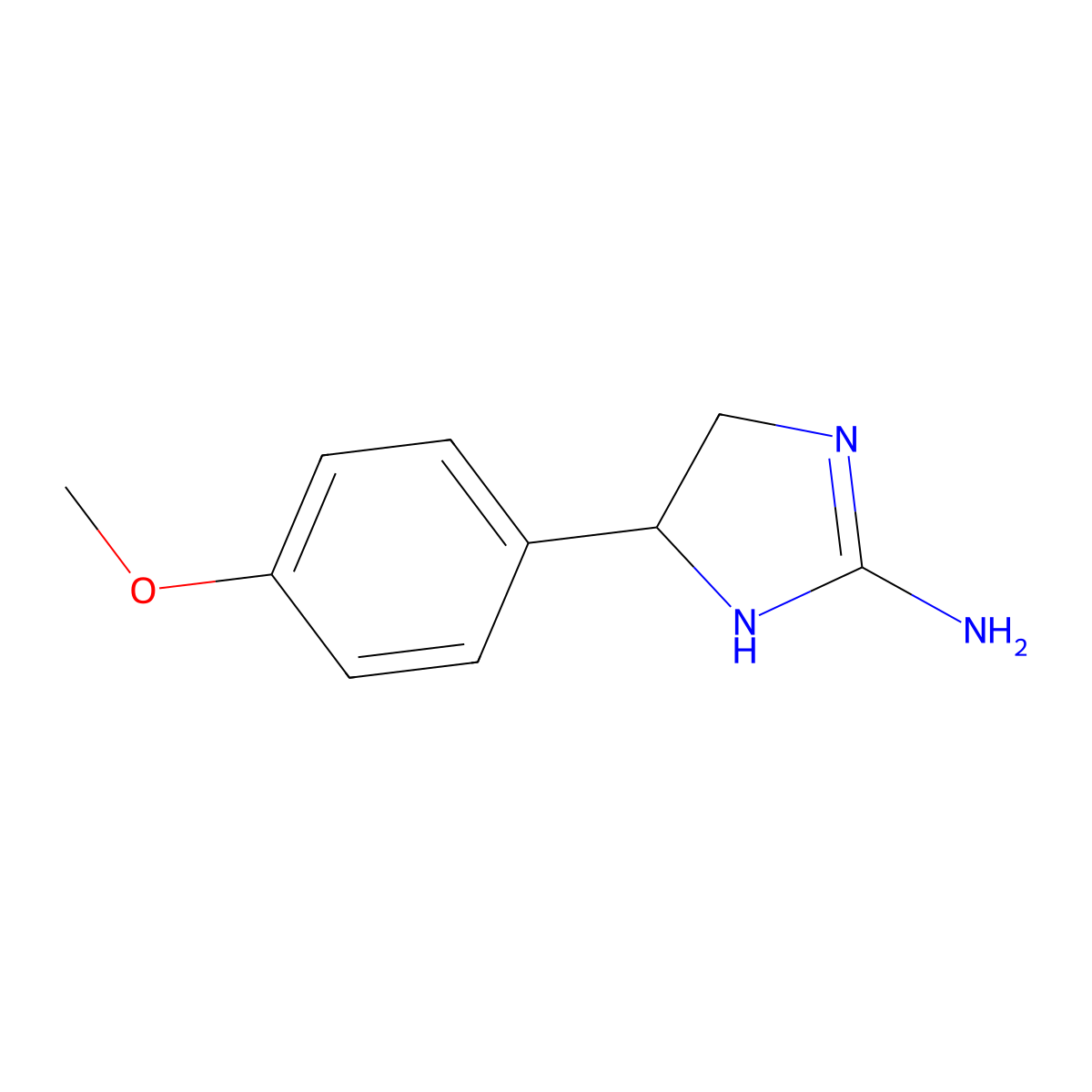 5-(4-methoxyphenyl)-4,5-dihydro-1H-imidazol-2-amine molecular structure, CAS 118909-94-7