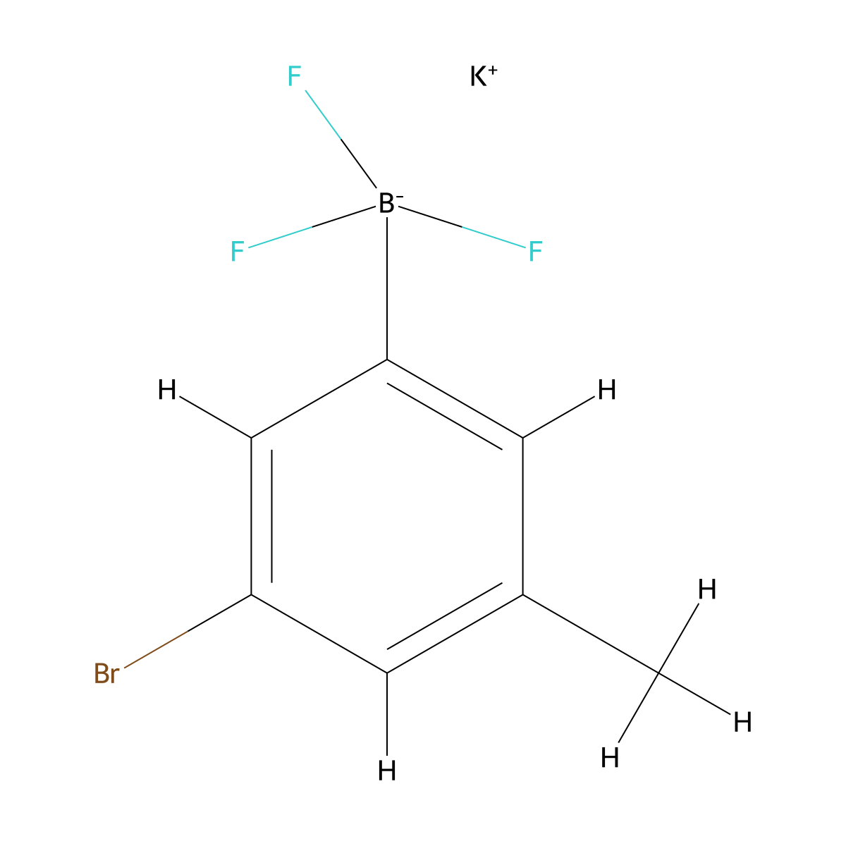 Potassium (3-bromo-5-methylphenyl)trifluoroboranuide molecular structure, CAS 1189097-37-7