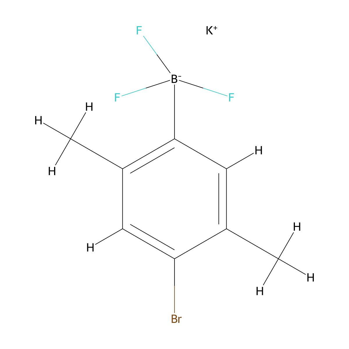 Potassium (4-bromo-2,5-dimethylphenyl)trifluoroborate molecular structure, CAS 1189097-38-8
