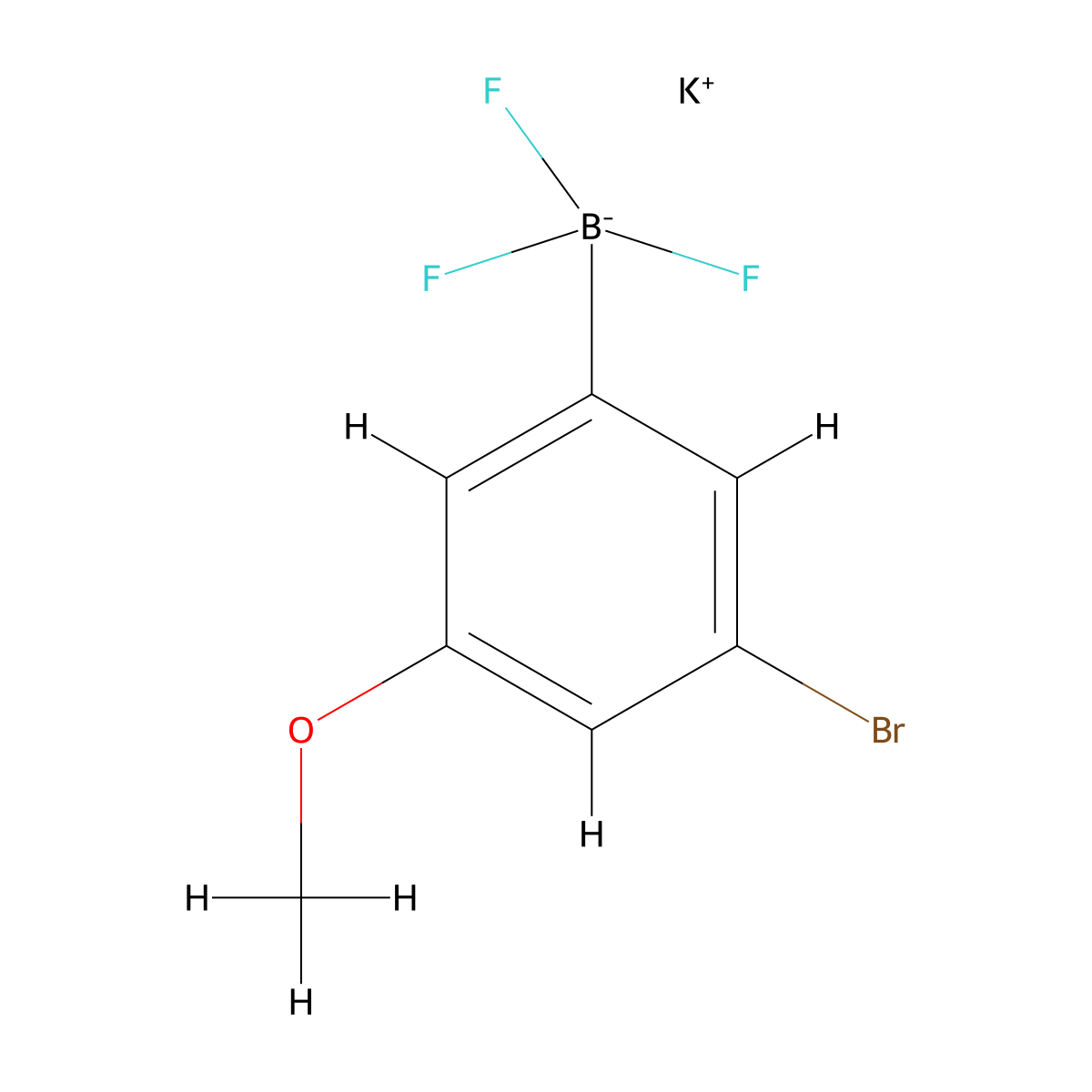 Potassium (3-bromo-5-methoxyphenyl)trifluoroboranuide molecular structure, CAS 1189097-39-9