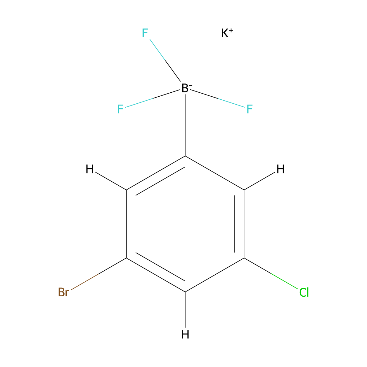 Potassium 3-bromo-5-chlorophenyltrifluoroborate molecular structure, CAS 1189097-41-3