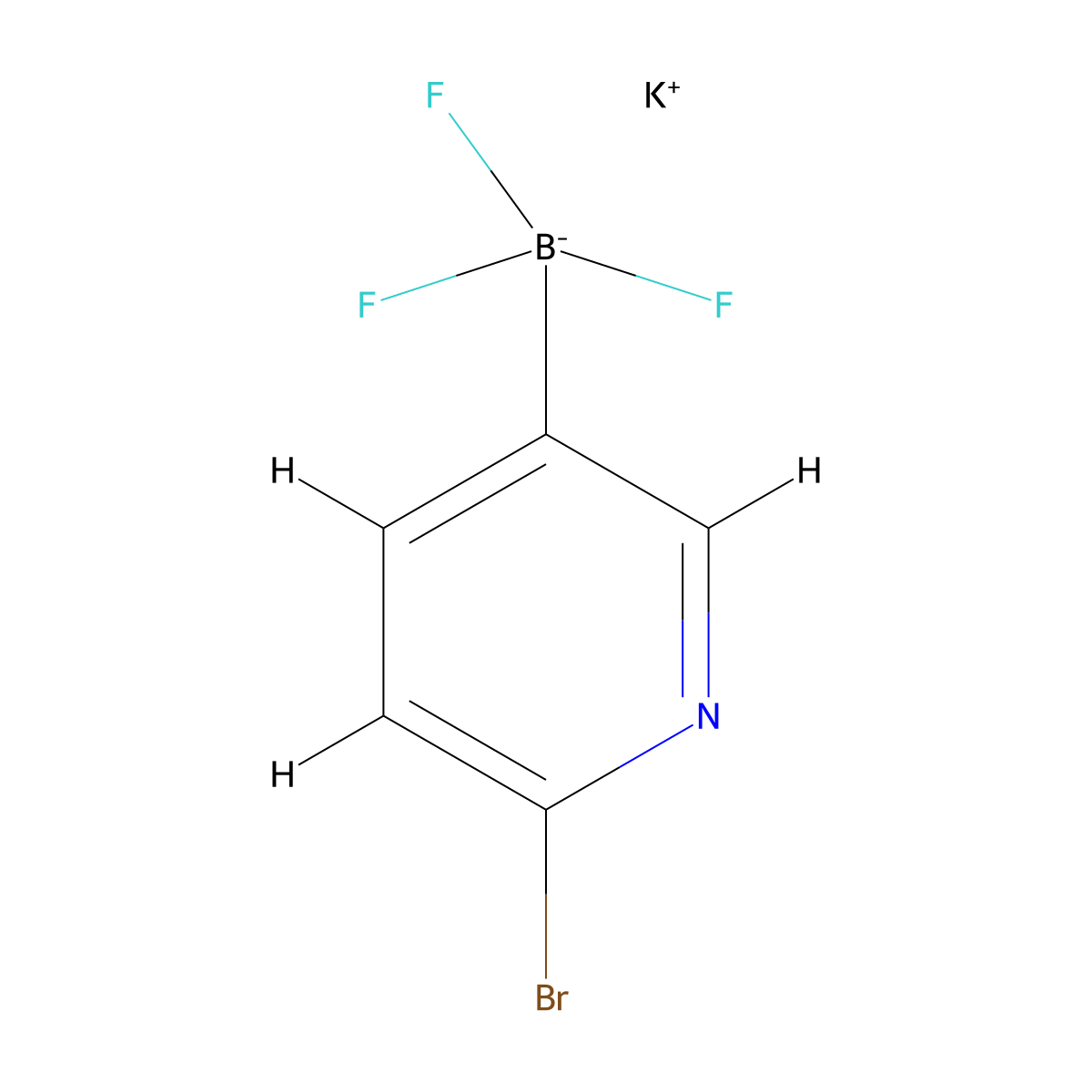 Potassium (6-bromopyridin-3-yl)trifluoroborate molecular structure, CAS 1189097-43-5
