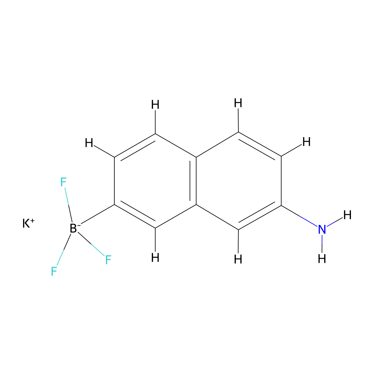 Potassium (7-aminonaphthalen-2-yl)trifluoroboranuide molecular structure, CAS 1189097-65-1