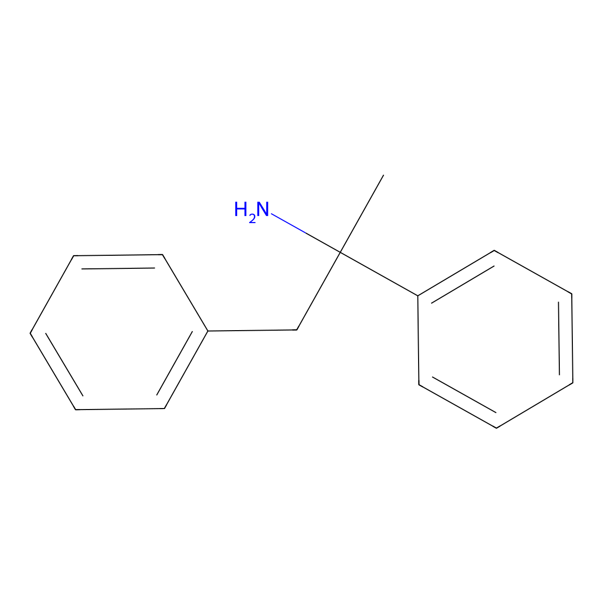1,2-Diphenylpropan-2-amine molecular structure, CAS 118910-28-4