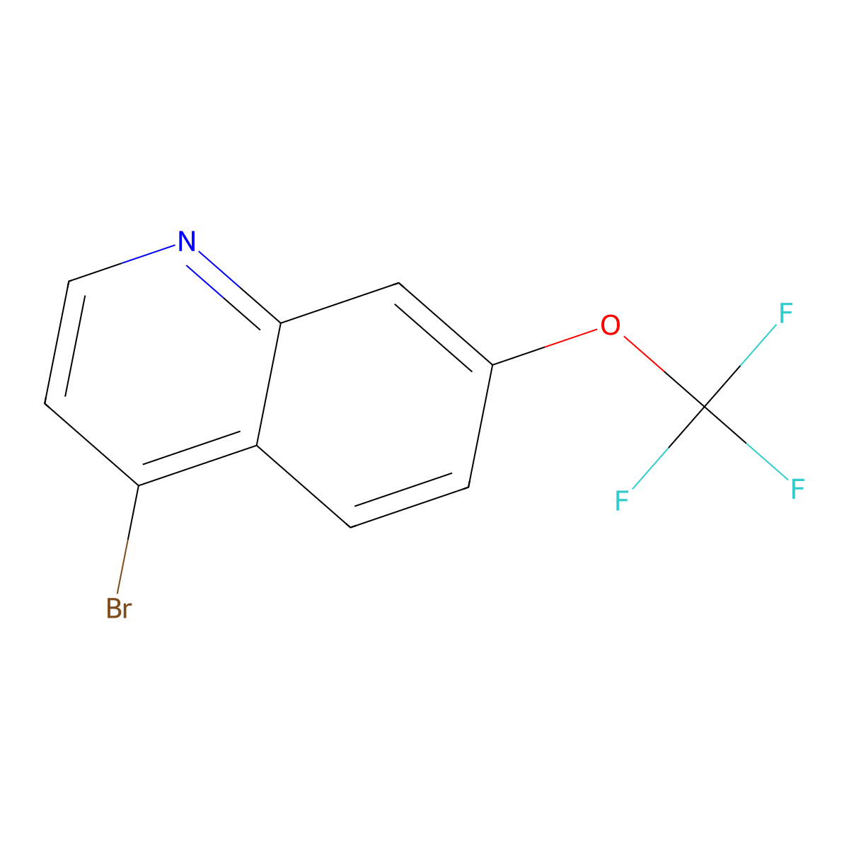 4-Bromo-7-(trifluoromethoxy)quinoline molecular structure, CAS 1189105-57-4