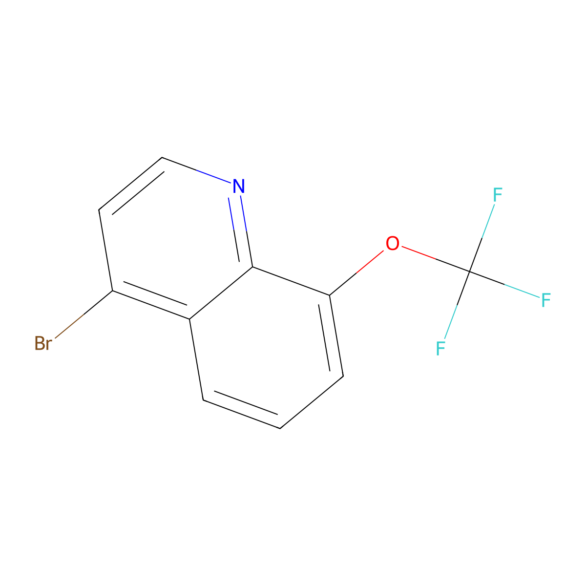 4-Bromo-8-(trifluoromethoxy)quinoline molecular structure, CAS 1189105-60-9