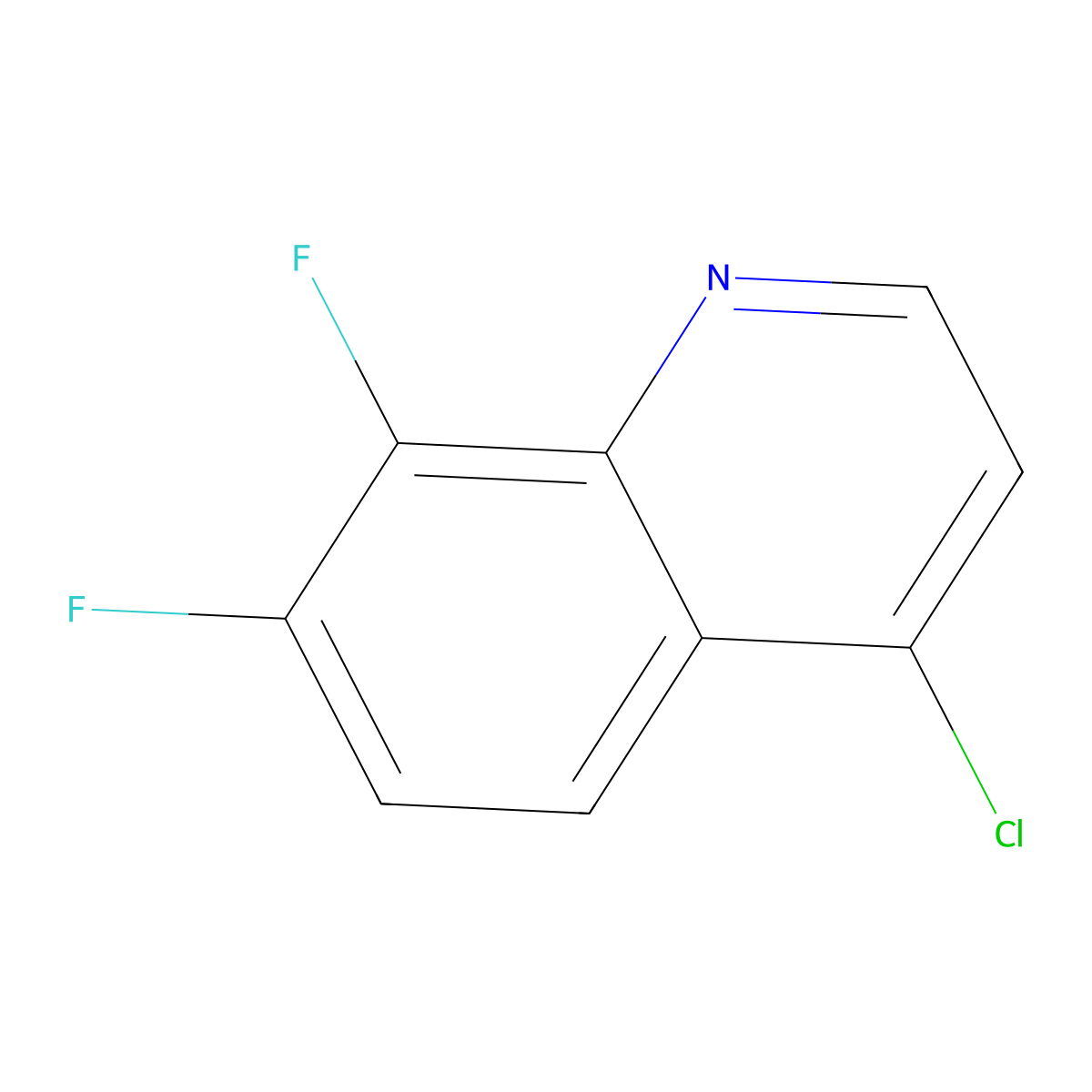 4-Chloro-7,8-difluoroquinoline molecular structure, CAS 1189105-64-3