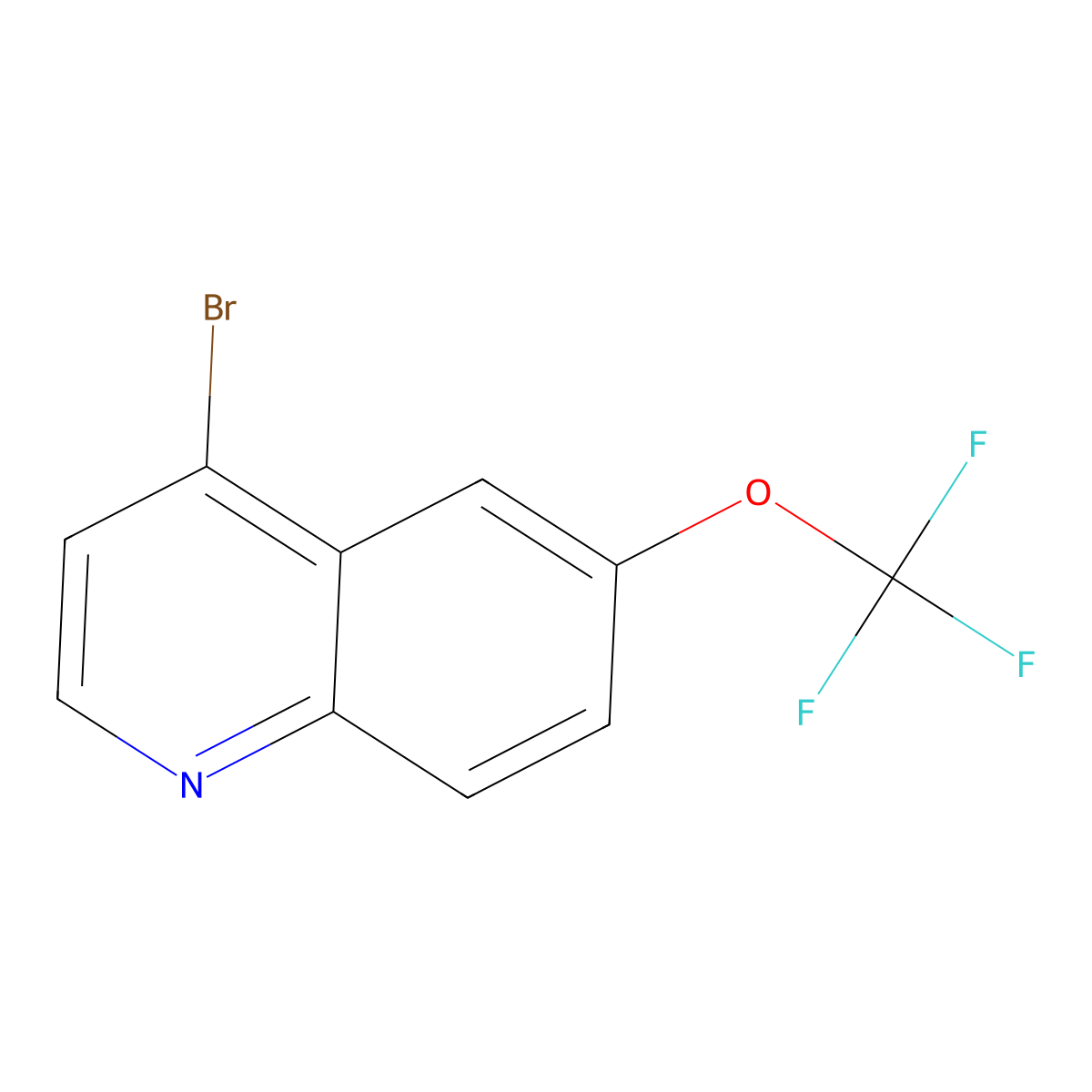 4-Bromo-6-(trifluoromethoxy)quinoline molecular structure, CAS 1189105-68-7