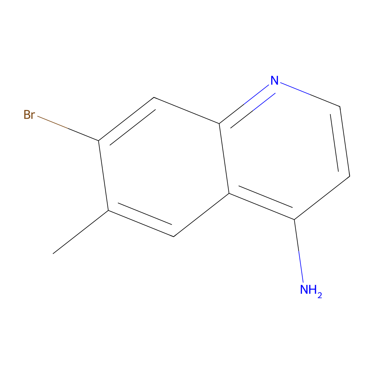 4-Amino-7-Bromo-6-Methylquinoline molecular structure, CAS 1189106-23-7