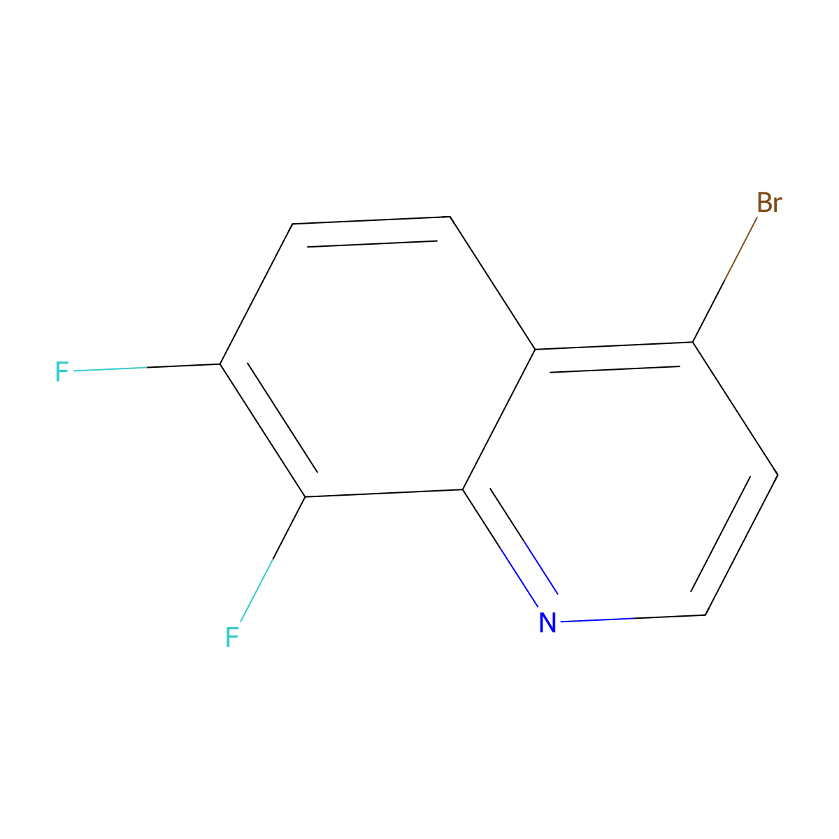 4-Bromo-7,8-Difluoroquinoline molecular structure, CAS 1189106-43-1