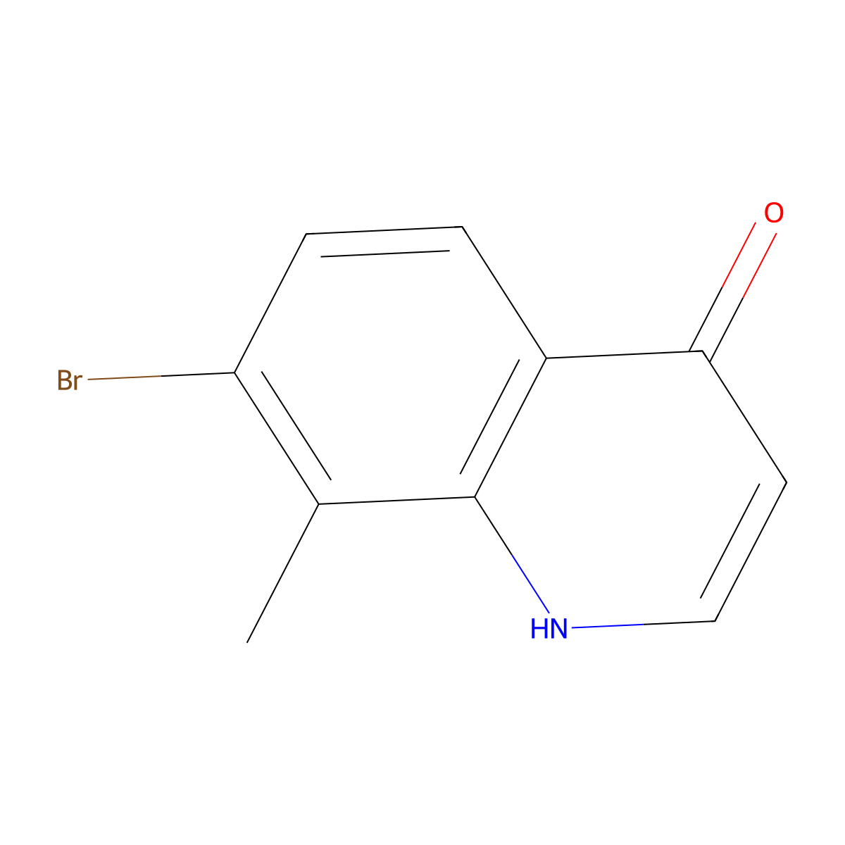 7-Bromo-8-methylquinolin-4-ol molecular structure, CAS 1189106-48-6
