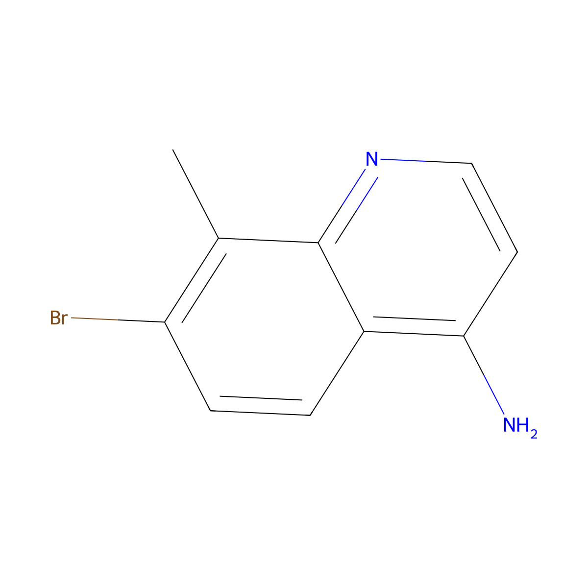 4-Amino-7-bromo-8-methylquinoline molecular structure, CAS 1189106-52-2