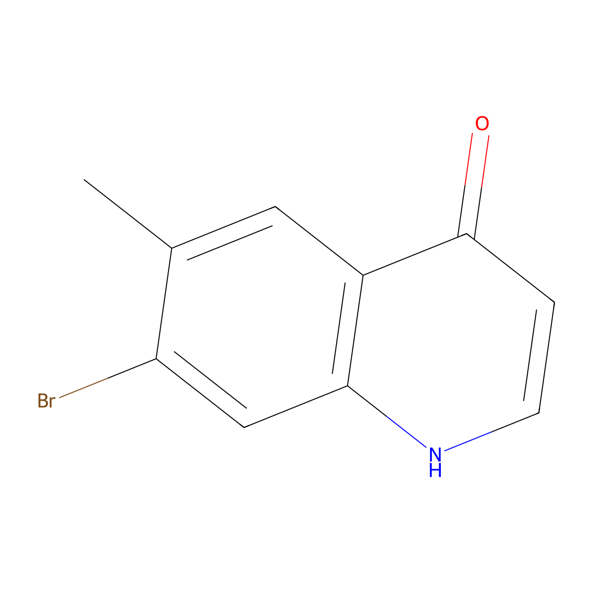 7-Bromo-4-hydroxy-6-methylquinoline molecular structure, CAS 1189106-61-3