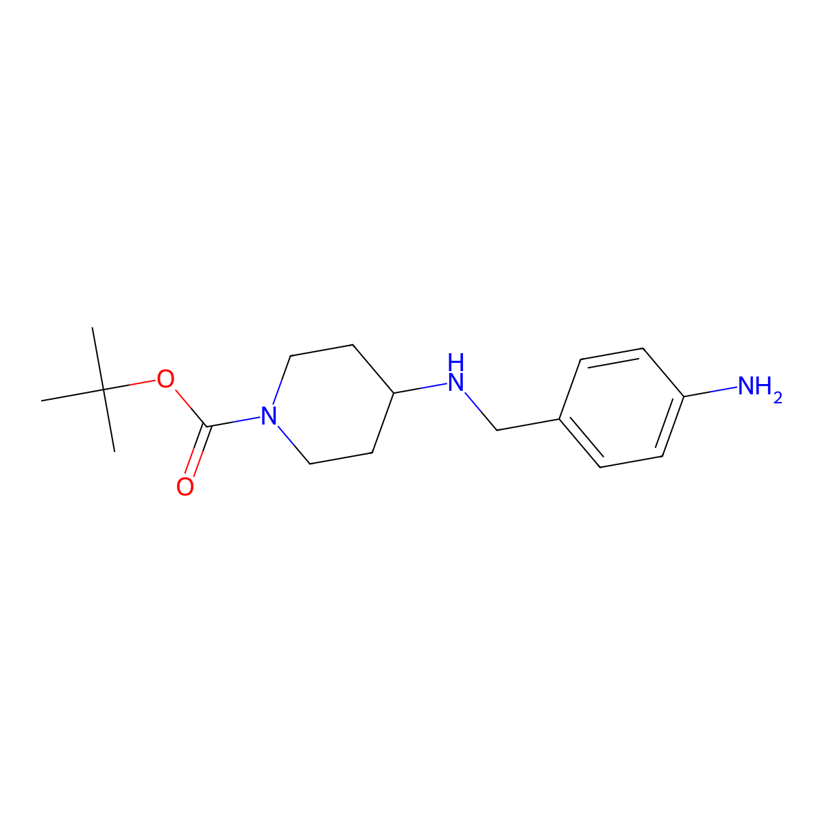 4-(4-Amino-benzylamino)-piperidine-1-carboxylic acid tert-butyl ester molecular structure, CAS 1189106-71-5