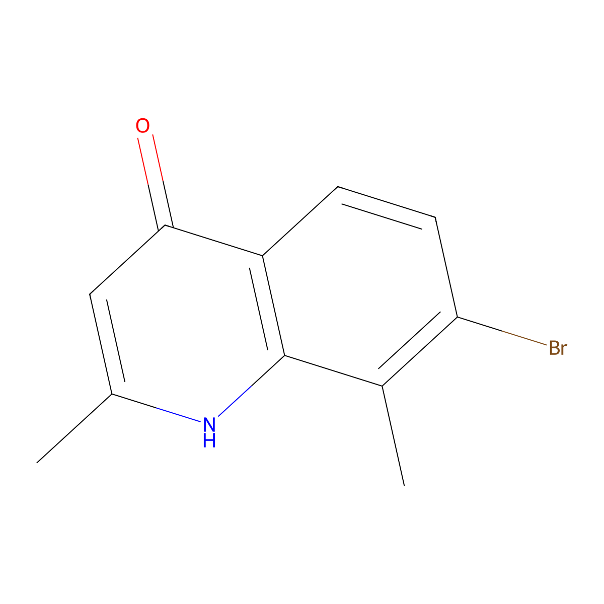 7-Bromo-2,8-dimethylquinolin-4(1H)-one molecular structure, CAS 1189106-80-6