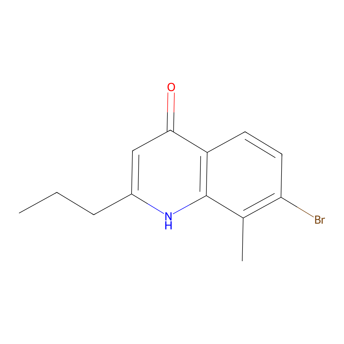 7-Bromo-8-methyl-2-propylquinoline-4-ol molecular structure, CAS 1189106-90-8