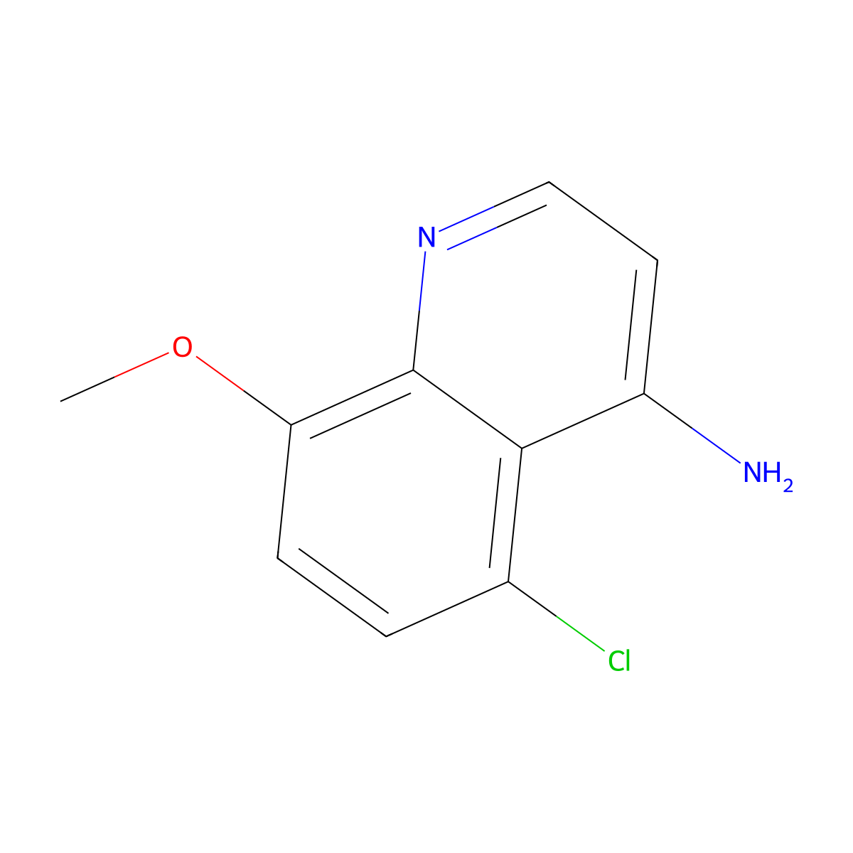 5-Chloro-8-methoxyquinolin-4-amine molecular structure, CAS 1189107-27-4