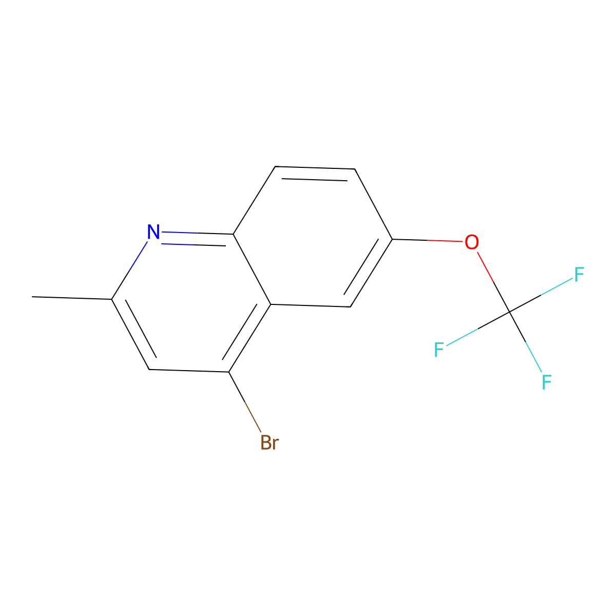 4-Bromo-2-methyl-6-trifluoromethoxyquinoline molecular structure, CAS 1189107-42-3