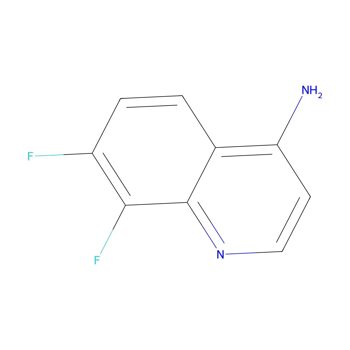 4-Amino-7,8-difluoroquinoline molecular structure, CAS 1189107-49-0