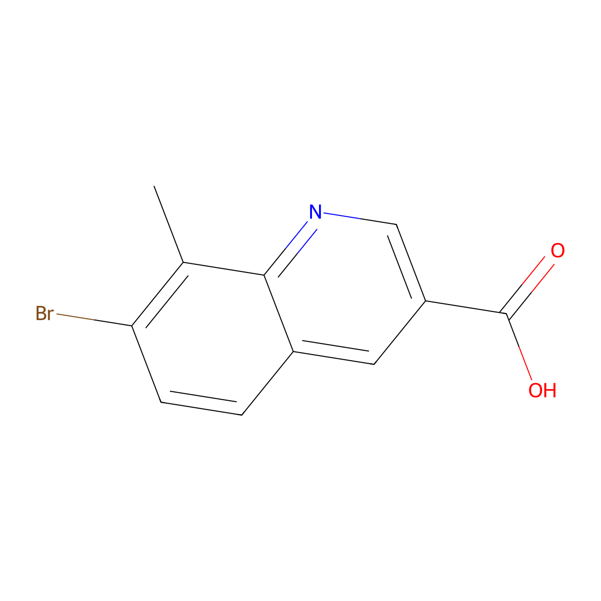 7-Bromo-8-methylquinoline-3-carboxylic acid molecular structure, CAS 1189107-65-0