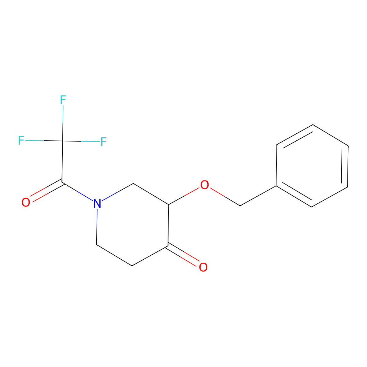 3-(Benzyloxy)-1-(2,2,2-trifluoroacetyl)piperidin-4-one molecular structure, CAS 1189113-59-4