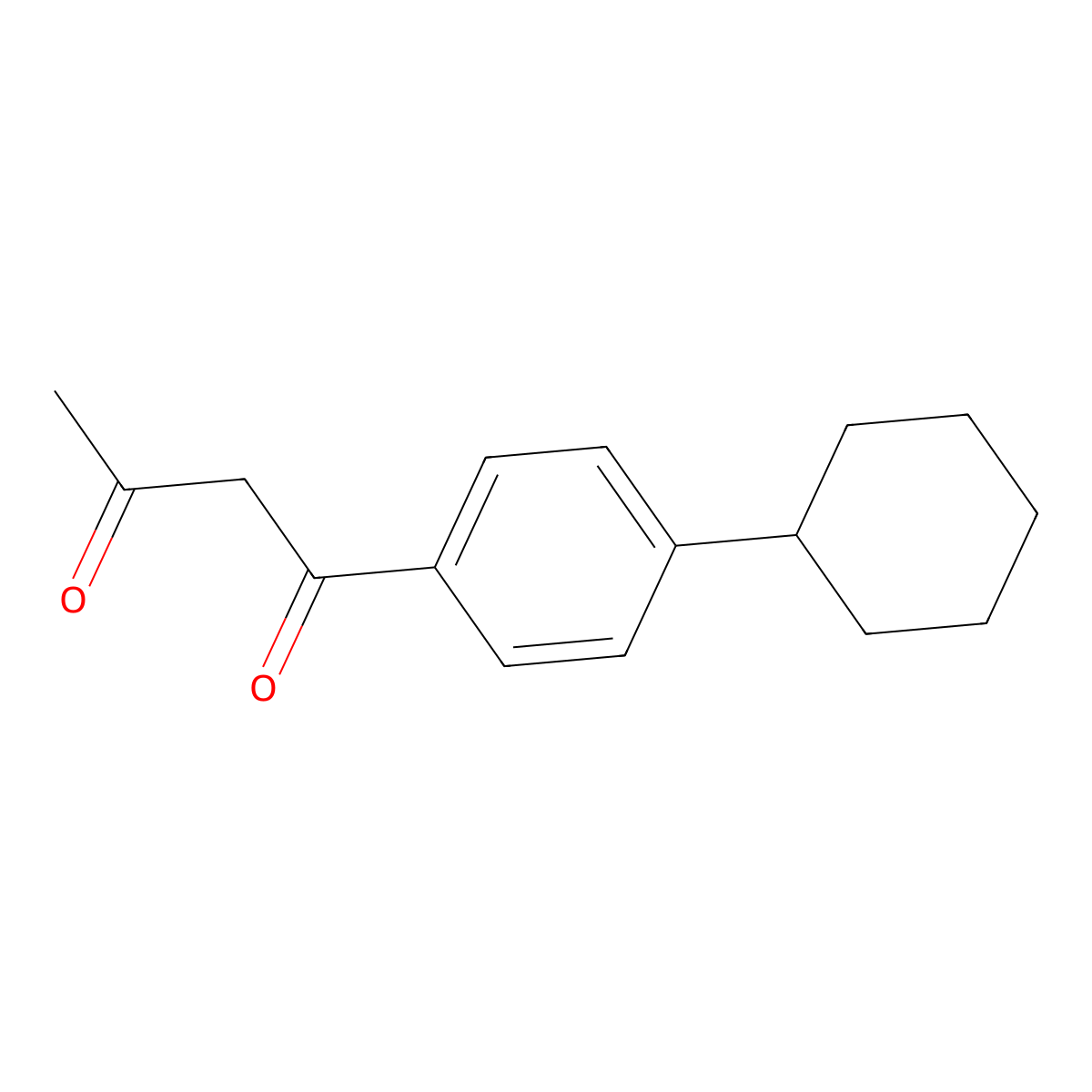 1-(4-Cyclohexylphenyl)butane-1,3-dione molecular structure, CAS 1189122-32-4