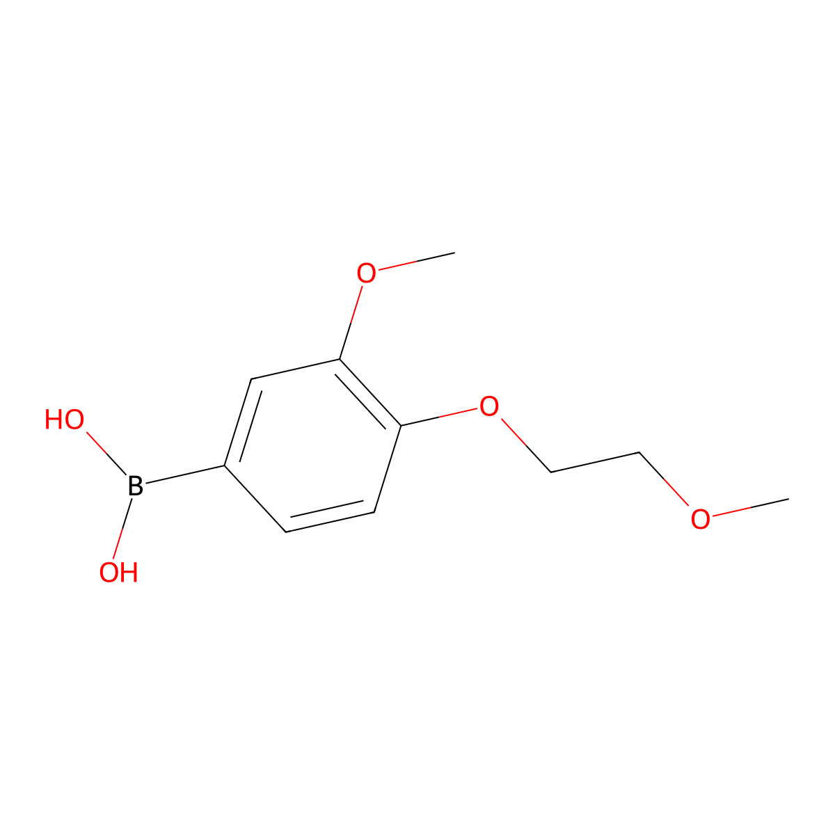 3-Methoxy-4-(2-methoxyethoxy)phenylboronic acid molecular structure, CAS 1189126-31-5