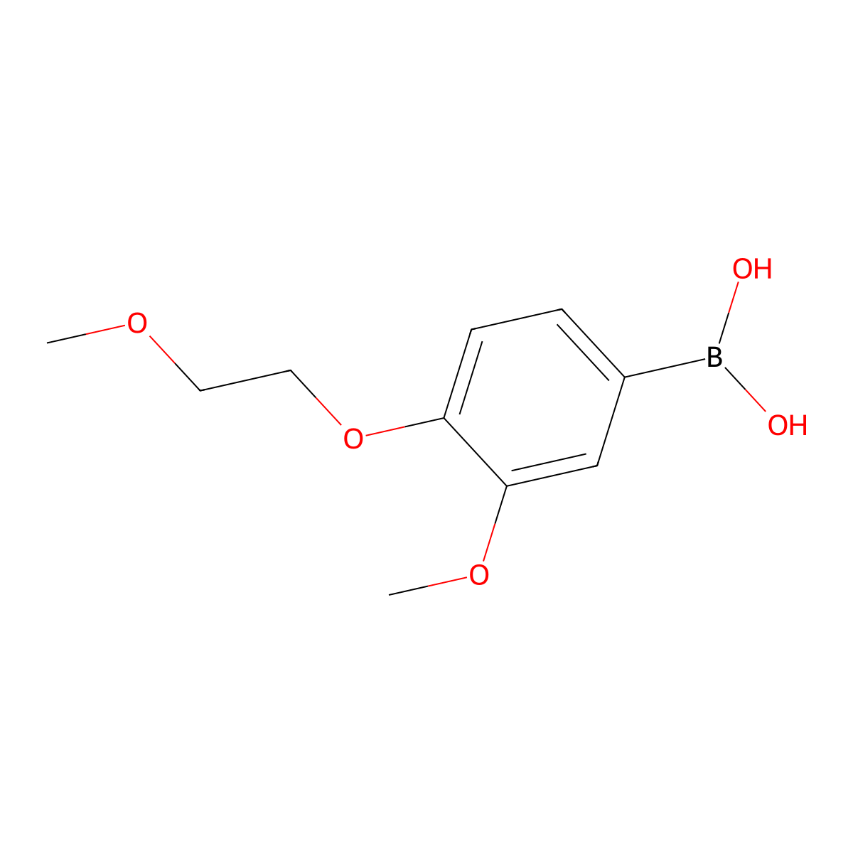3-Methoxy-4-(2-methoxyethoxy)phenylboronic acid molecular structure, CAS 1189126-31-5