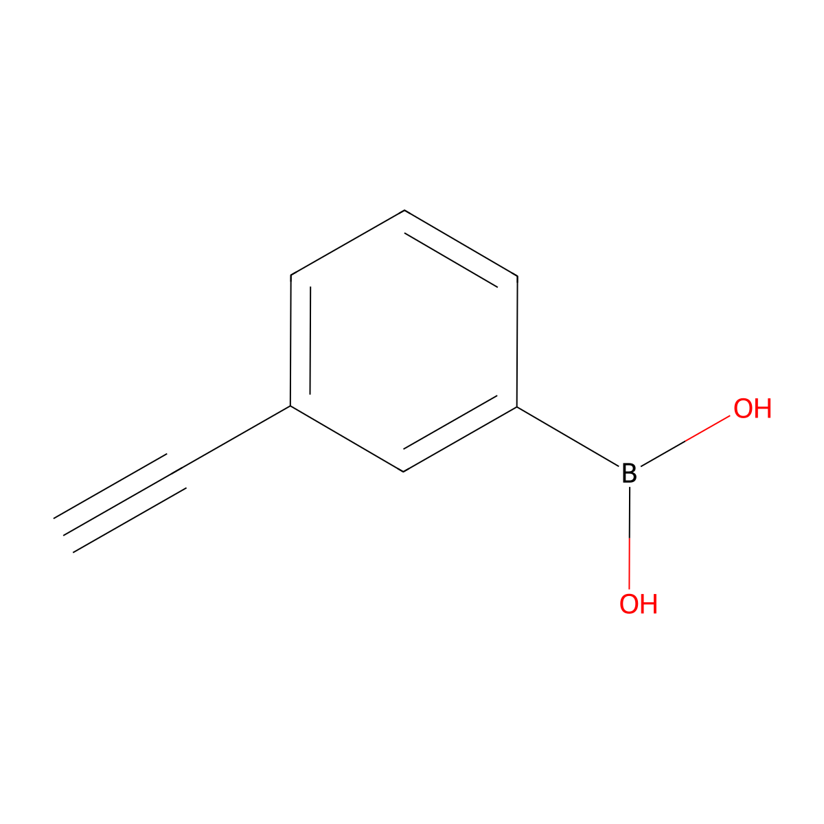 (3-Ethynylphenyl)boronic acid molecular structure, CAS 1189127-05-6
