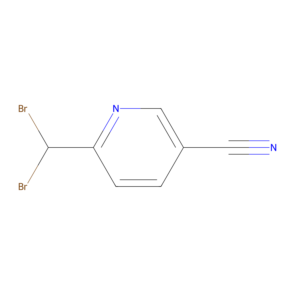 6-(Dibromomethyl)nicotinonitrile molecular structure, CAS 1189128-09-3