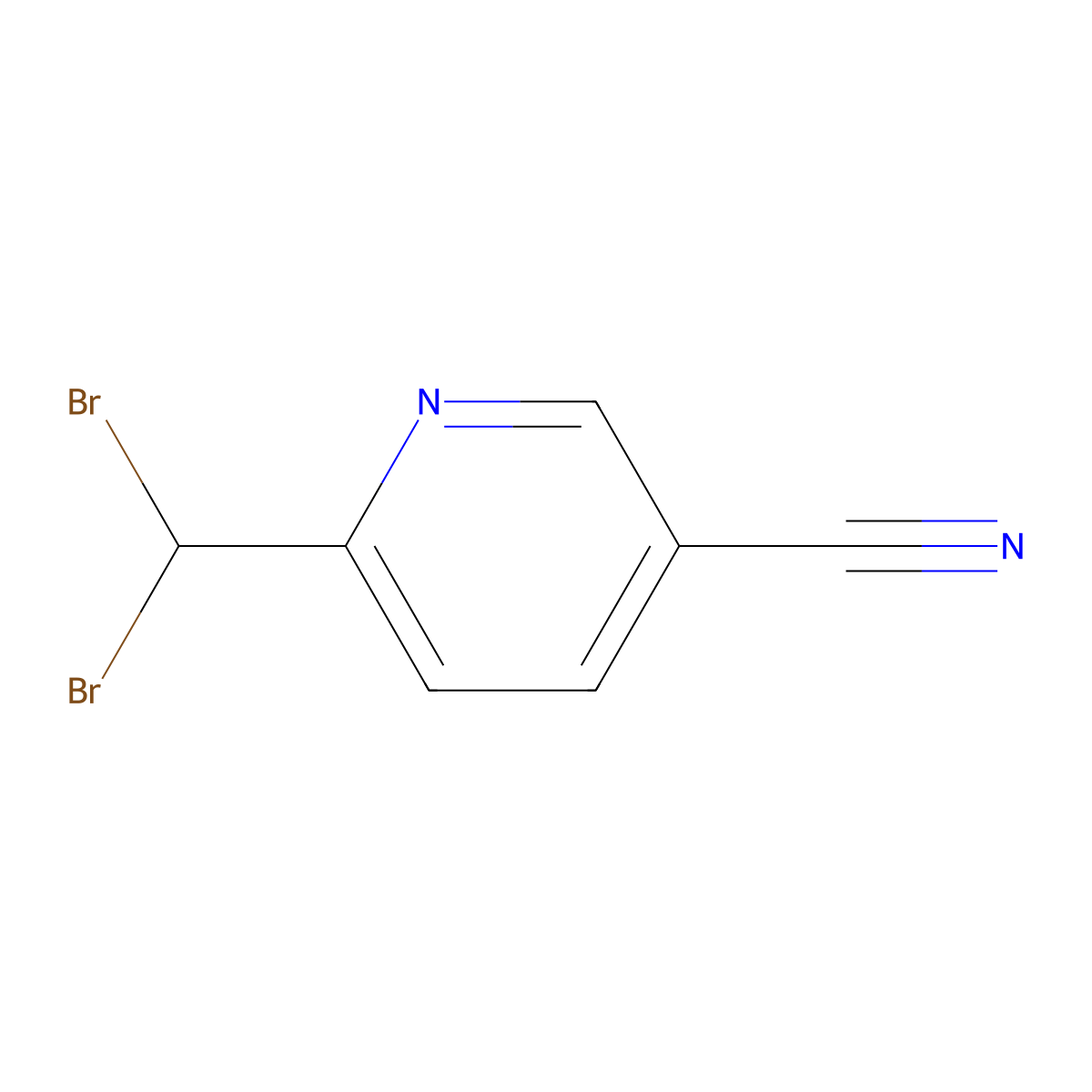 6-(Dibromomethyl)nicotinonitrile molecular structure, CAS 1189128-09-3