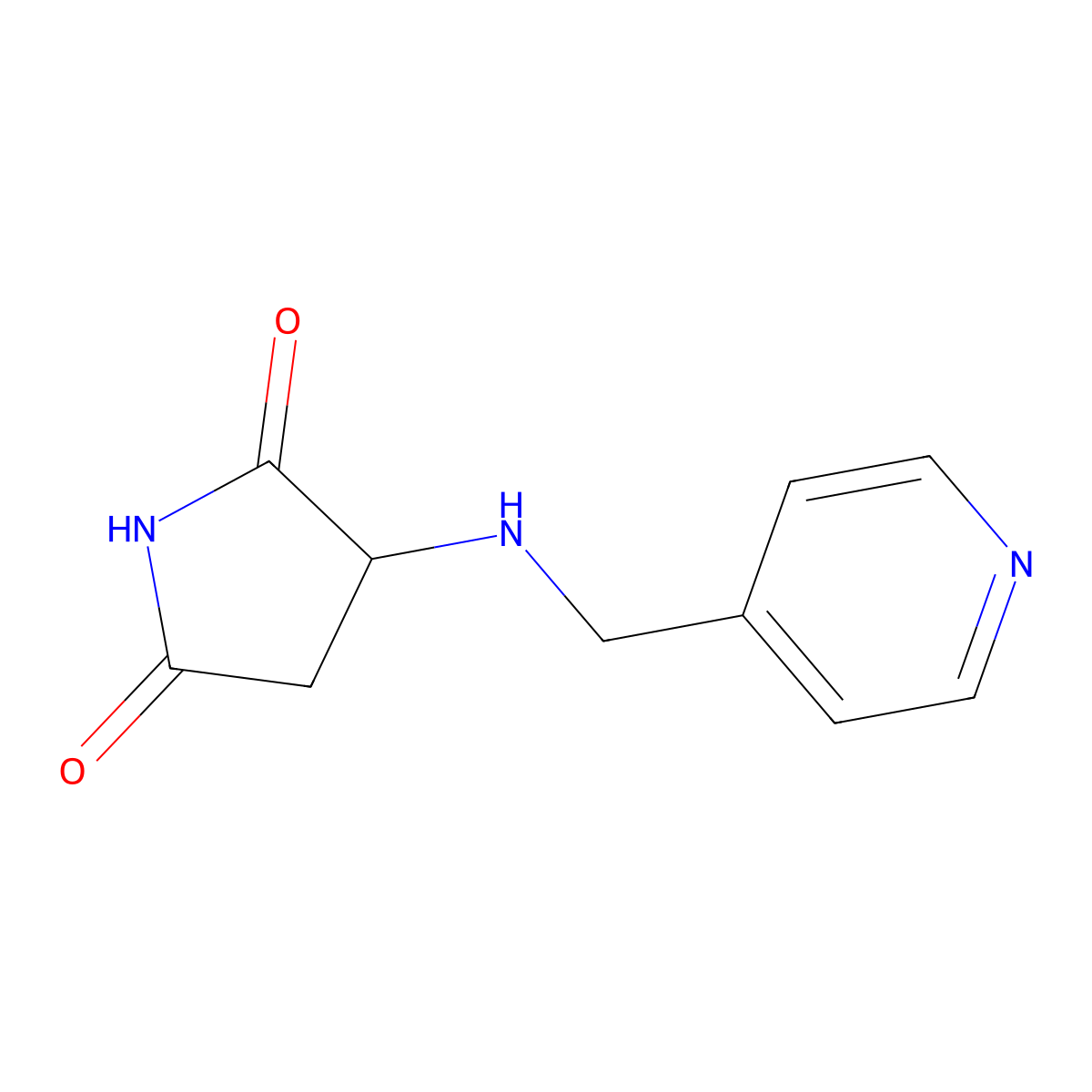 3-[(Pyridin-4-ylmethyl)amino]pyrrolidine-2,5-dione molecular structure, CAS 1189133-39-8