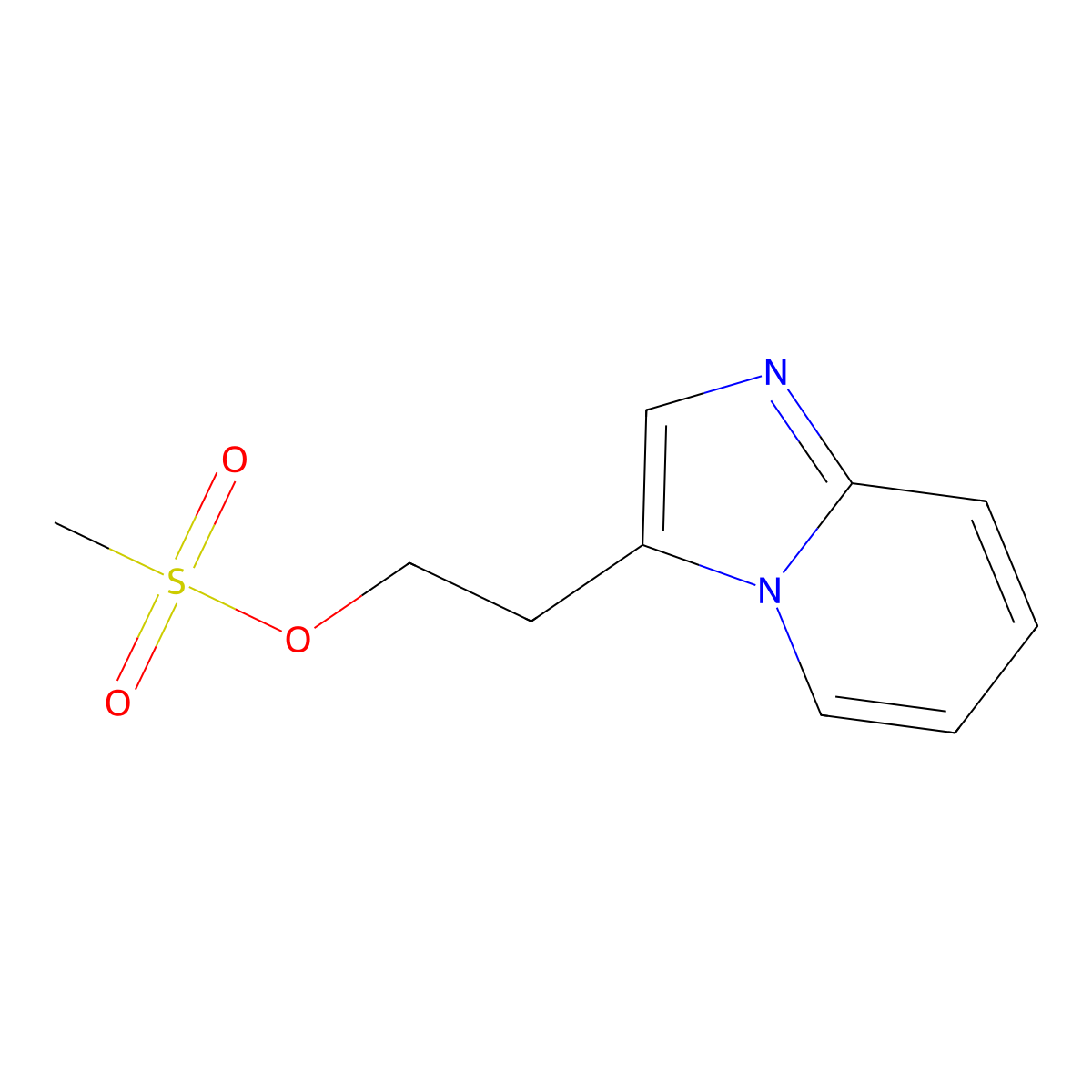 Imidazo[1,2-a]pyridine-3-ethanol, 3-methanesulfonate molecular structure, CAS 1189154-20-8