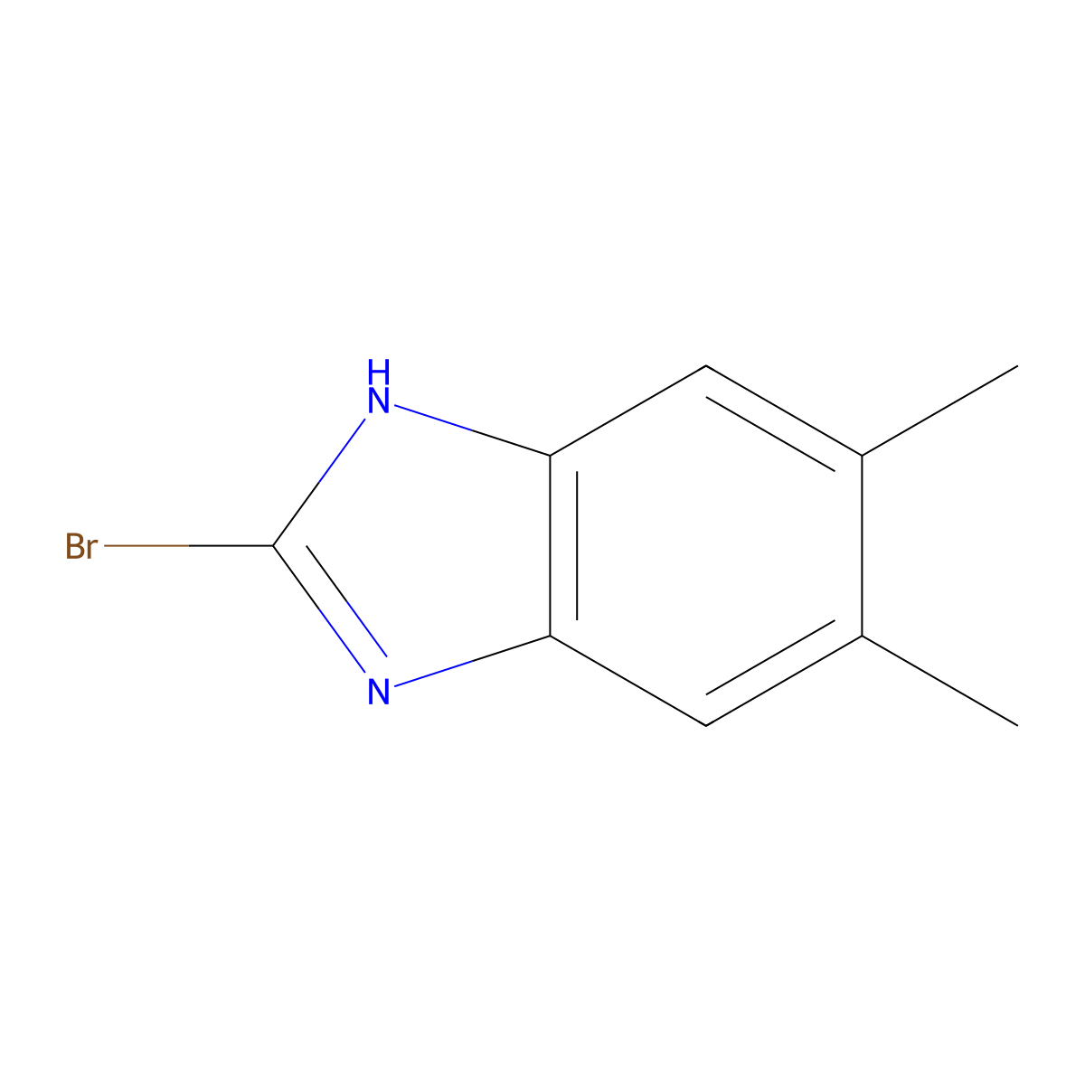 2-bromo-5,6-dimethyl-1H-benzo[d]imidazole molecular structure, CAS 1189164-12-2