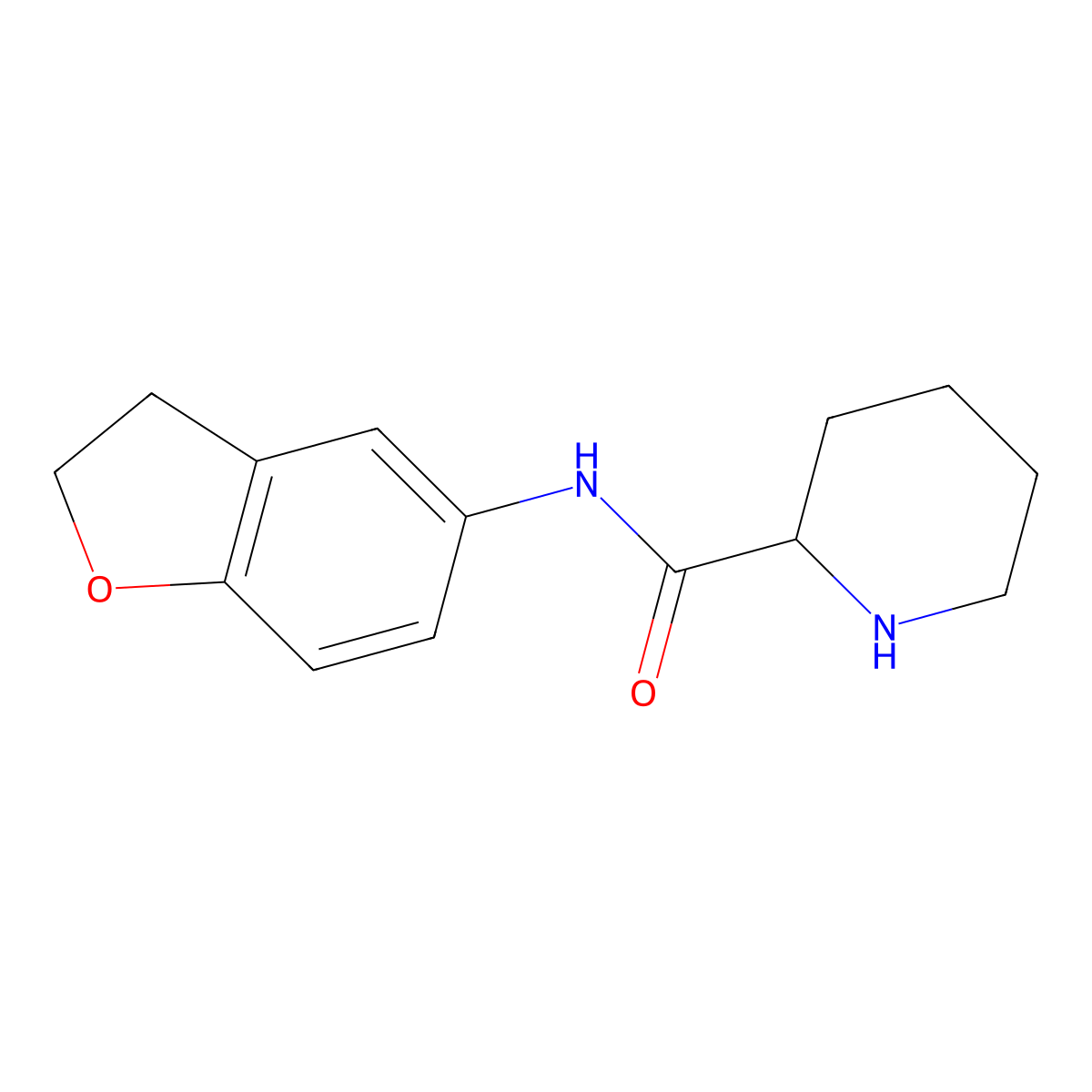 N-(2,3-dihydro-1-benzofuran-5-yl)piperidine-2-carboxamide molecular structure, CAS 1189170-08-8