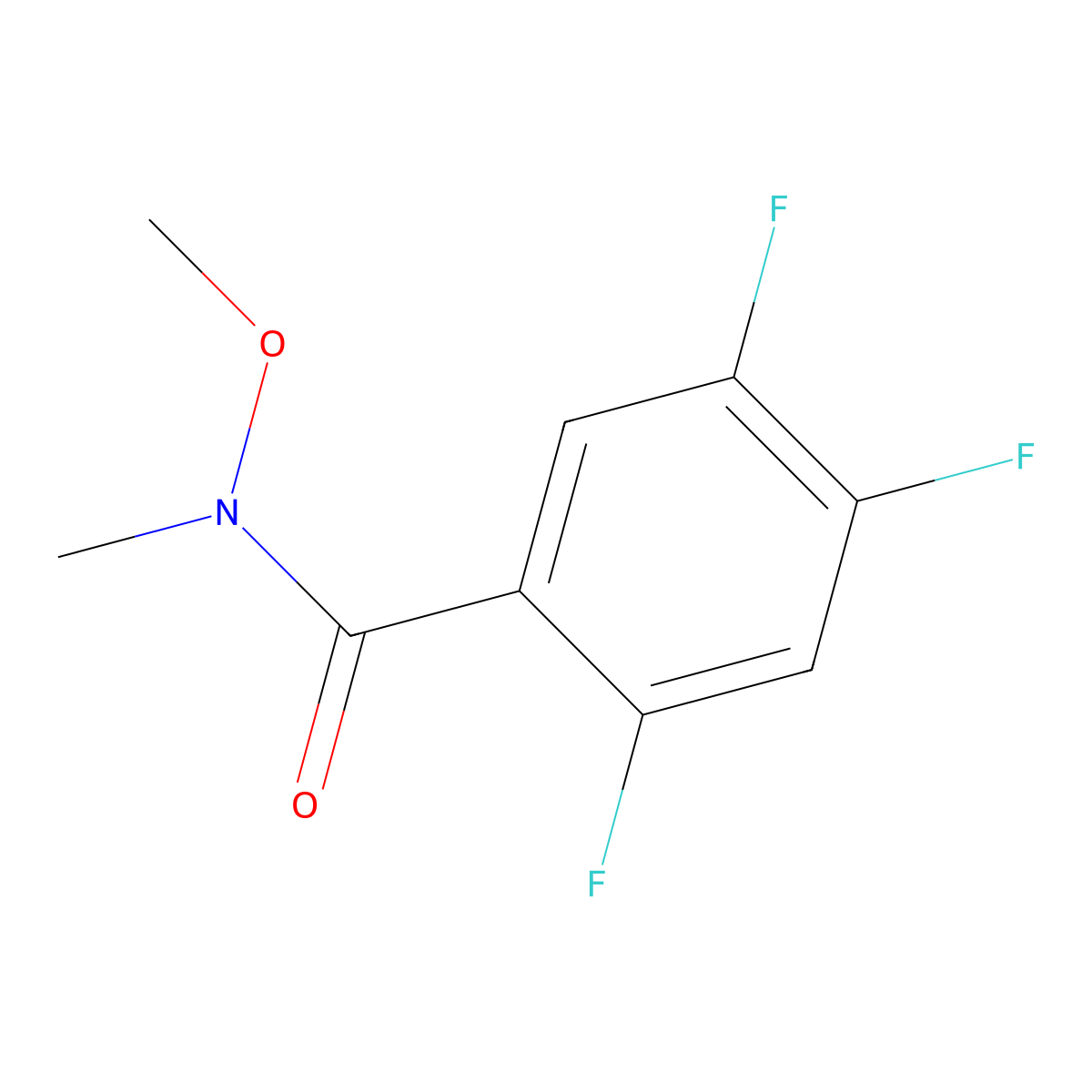 2,4,5-trifluoro-N-methoxy-N-methylbenzamide molecular structure, CAS 1189175-49-2