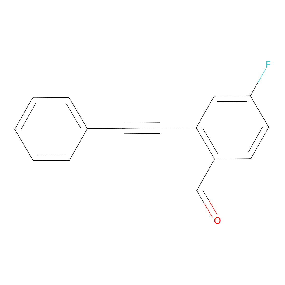 4-Fluoro-2-(phenylethynyl)benzaldehyde molecular structure, CAS 1189207-30-4